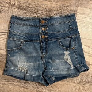 Womens Tinseltown high waisted jean shorts size 0 NWOT